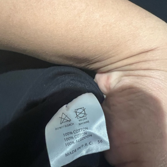 Brandy Melville Black Long Sleeve Top Embroidered Butterfly 100% Cotton OS - Picture 3 of 3